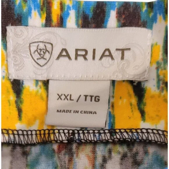 Ariat XXL Womens Multicolor Geometric Knit Maxi Skirt Southwest Boho Cowgirl 95% - Picture 3 of 7